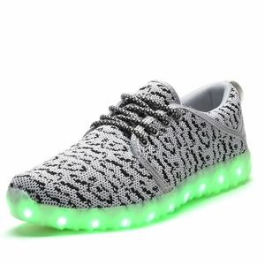 New Grey LED Rechargeable Lighting Shoes